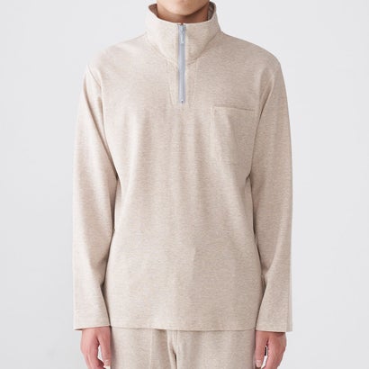 エポカ ウォモ EPOCA UOMO 長袖ジップカラーシャツ (ベージュ)