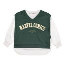 マーベル MARVEL 長袖Tシャツ 裏毛ベスト付ロングTシャツ MV-9C46092TJG (カーキ)