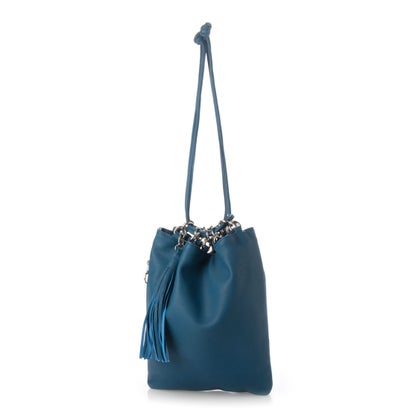 ギブリコレクション Give ReCollection カラーボルソ 巾着デザインバッグ （BLUE）