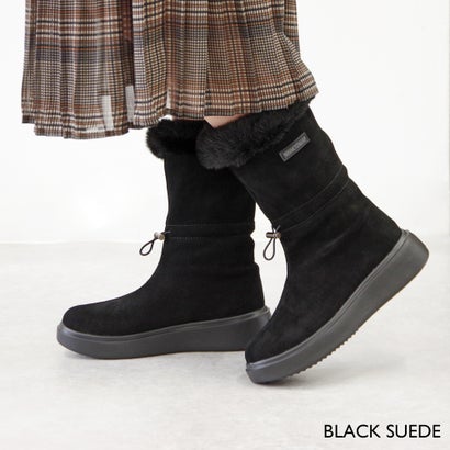 ミネトンカ ミネトンカ MINNETONKA ボアミドルブーツ【18M16】BLACK SUEDE