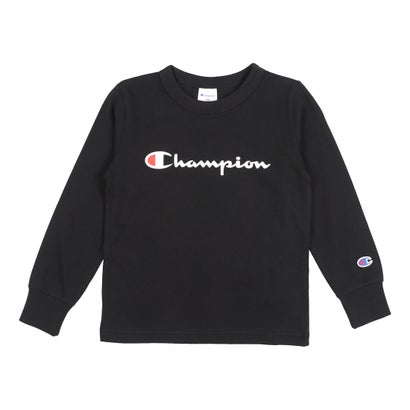 チャンピオン Champion ジュニア 長袖Tシャツ チャンピオン 長袖Tシャツ_Champion LONG SLEEVE T-SHIRT CK-T402 （ブラック）