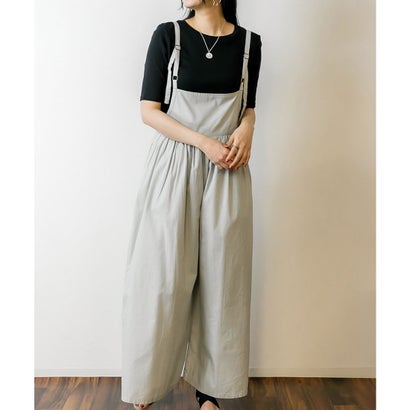 アットワン atONE ギャザーサロペットライトパンツ (L-GRAY)