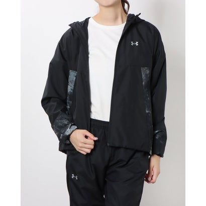 アンダーアーマー UNDER ARMOUR レディース ウインドジャケット UA TRICOT WOVEN FULL ZIP HOODIE 1375429 （ブラック）