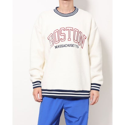 スタイルブロック STYLEBLOCK ソフトボアカレッジアップリケトレーナー （アイボリー）