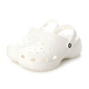 クロックス crocs Classic Platform Clog （White）