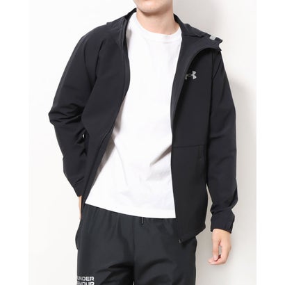 アンダーアーマー UNDER ARMOUR メンズ ウインドジャケット UA BRUSHED WOVEN JACKET 1375522 （ブラック）