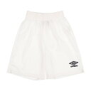 アンブロ UMBRO ジュニア サッカー/フットサル パンツ TR JRプラクテイスウーブンパン UUJPJD81 (ホワイト)