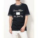 トミー ヒルフィガー TOMMY HILFIGER バーズアイテープロゴTシャツ （ネイビー）