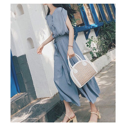 フォースメント Forcement ノースリロングシャツワンピース （ブラック）