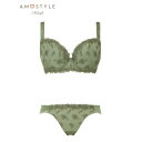 アモスタイル バイ トリンプ AMOSTYLE BY Triumph AMOSTYLEステッチ 1184 チャーミングラマー ブラ&ショーツセット F-G 【返...
