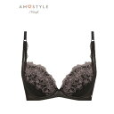 アモスタイル バイ トリンプ AMOSTYLE BY Triumph チャーミングラマー スリムライン ブラジャー チュールヴェール1406 E-G (ブラック)