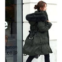 ルイルエブティック RUIRUE BOUTIQUE フォックスファービッグシルエットダウンコート (ディープカーキ)