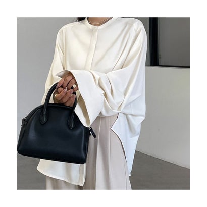 ルエレ Louere Louere バンドカラー比翼シャツ （モカ）