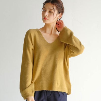 アクアガレージ aquagarage ニット シンプル ボリュームスリーブ （ジンジャー）