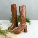 ファビーファビー FABBY FABBY. ストレッチボリュームロングブーツ (キャメル)