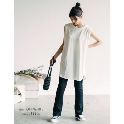 アクアガレージ aquagarage トップス カットソー ノースリーブ クルーネック （オフホワイト）のサムネイル