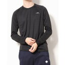 ティゴラ TIGORA メンズ 陸上/ランニング 長袖Tシャツ グリッドフリースロングスリーブTシャツ_ランニング TR-3R1622TL (ブラック)