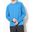 ティゴラ TIGORA メンズ 陸上/ランニング 長袖Tシャツ グリッドフリースロングスリーブTシャツ_ランニング TR-3R1622TL (ブルー)