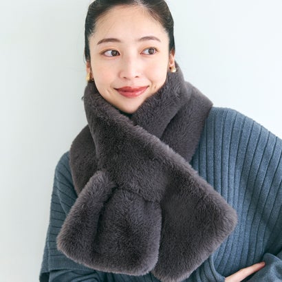 コカ coca なめらかエコファーボリュームティペット (Charcoal) コカ coca なめらかエコファーボリュームティペット (Charcoal)