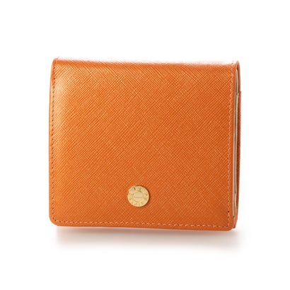 ル プレリーギンザ le prairies GINZA ビジュー コンパクト二つ折り財布 （オレンジ）