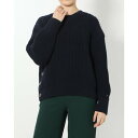 トミー ヒルフィガー TOMMY HILFIGER ORG COTTON BUTTON C-NK SWEATER （ネイビー）