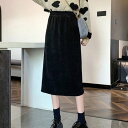 コーデュロイスカート バックスリット秋冬