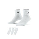 ナイキ NIKE レディース ソックス 靴下 3P エブリデイ クッション クウォーター ソックス SX7667 (ホワイト)