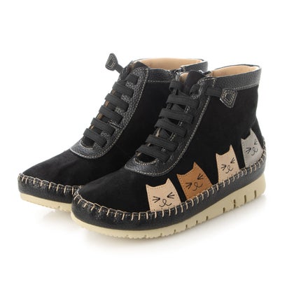 スピーディーダック SPEEDY DUCK レディースカジュアル猫チャッカーブーツ 7344 （BLK）のサムネイル