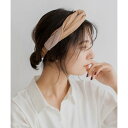 ヴィータフェリーチェ VitaFelice ツイスト異素材ヘアバンド (BEIGE)