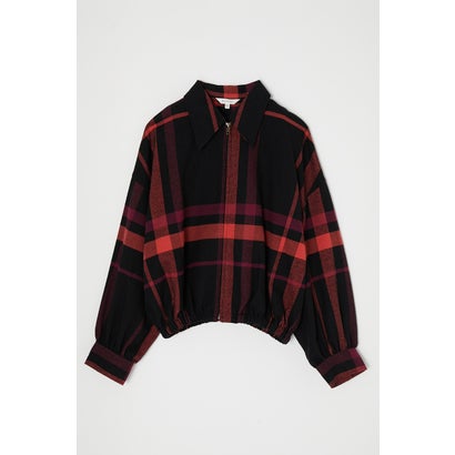 ZIP UP CHECK シャツ RED