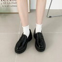 シューズインクローゼット Shoes in Closet -シュークロ- 厚底 2段ソール シンプル コインローファー 1891 (ブラック/エナメル)