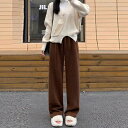 ワイドパンツ レディース韓国ニットパンツ