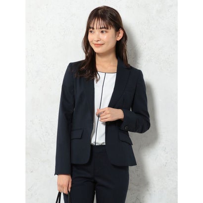 パーフェクトスーツファクトリー Perfect Suit FActory シルク混 スーツ ジャケット シャドーストライプ (ネービー)
