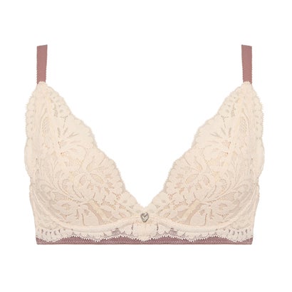 アモスタイル バイ トリンプ AMOSTYLE BY Triumph DeepV ブラジャー フラッフィーレース 1409 Eカップ (パウダー)