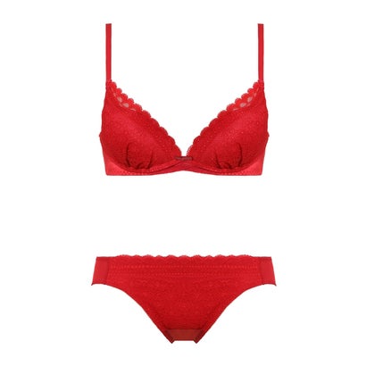 アモスタイル バイ トリンプ AMOSTYLE BY Triumph デイジーシャワー 1260 夢みるブラノンワイヤー ブラ&ショーツセット Eカップ【返品不可商品】 （ローズ）