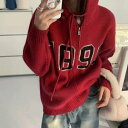 フード付き ニットカーディガン 秋冬服