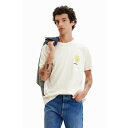 デシグアル Desigual 太陽 半袖Tシャツ (ホワイト)