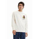 デシグアル Desigual イラスト 長袖Tシャツ (ホワイト)