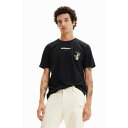 デシグアル Desigual Javier Mariscal 半袖Tシャツ (グレー/ブラック)