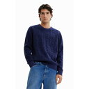 デシグアル Desigual ジャカードモチーフ セーター (ブルー)