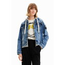 デシグアル Desigual フード デニムトラッカージャケット (ブルー)