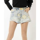 デシグアル Desigual Smiley デニムショートパンツ (ブルー)