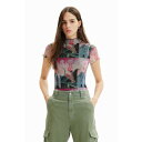 デシグアル Desigual ファンタジーチュール 半袖ボディスーツ (マルチ)
