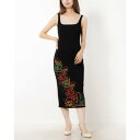 デシグアル Desigual アーティ スリム ストラップワンピース (グレー/ブラック)