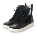 Leo Minor/レオ・ミノル(Black)メッシュハイカットスニーカー(4)