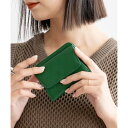 ヴィータフェリーチェ VitaFelice コンパクト牛革スリムウォレット (GREEN)