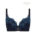 アモスタイル バイ トリンプ AMOSTYLE BY Triumph チャーミングラマー ブラジャー バレリーナズドリーム 1414 F-Gカップ (ネイビー)(4)