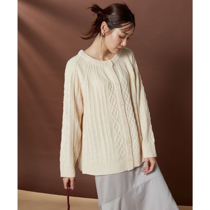 サマンサ モスモス Samansa Mos2 求心柄編みカーディガン （オフ）のサムネイル