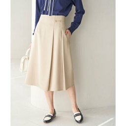 ロペピクニック ROPE' PICNIC Powder Twill Stretch ビット付フレアスカート （ベージュ（27））