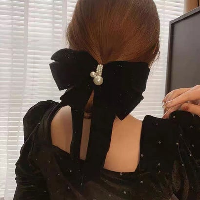 ビッグリボンバレッタ韓国ヘアアクセサリー ビッグリボンバレッタ韓国ヘアアクセサリー